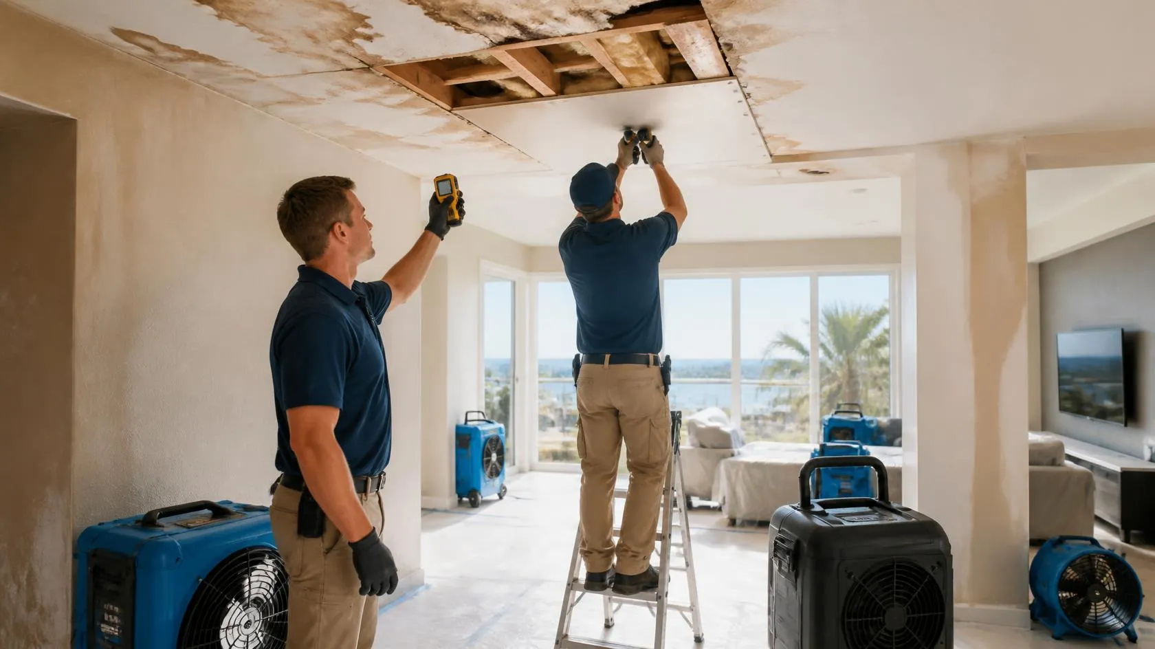 Ceiling Water - gold coast flood - San Diego