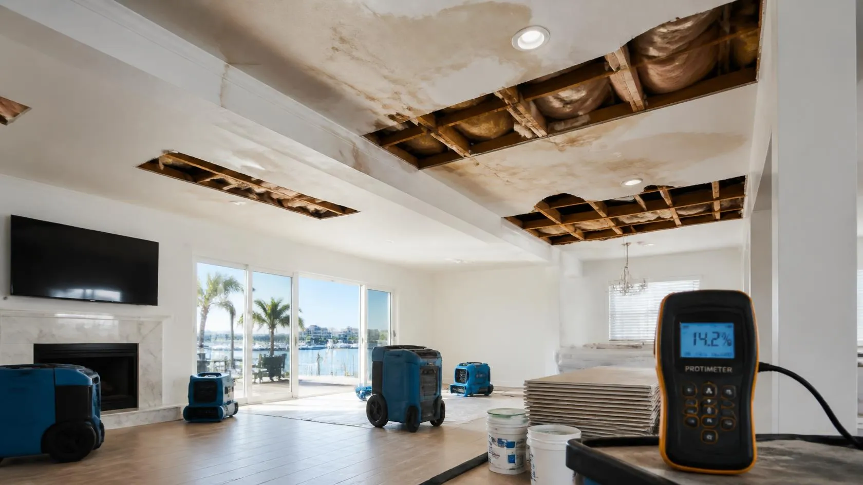 Ceiling Water - gold coast flood - San Diego